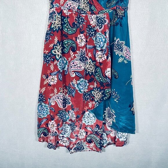 Sundance Dress Womens S Multicolor Rayon Floral Faux Wrap Pullover Midi - Picture 2 of 14